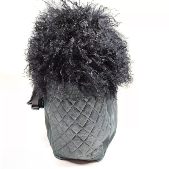 JIMMY CHOO (RARE) Mongolian Black Shoulder Bag - Picture 2 of 9